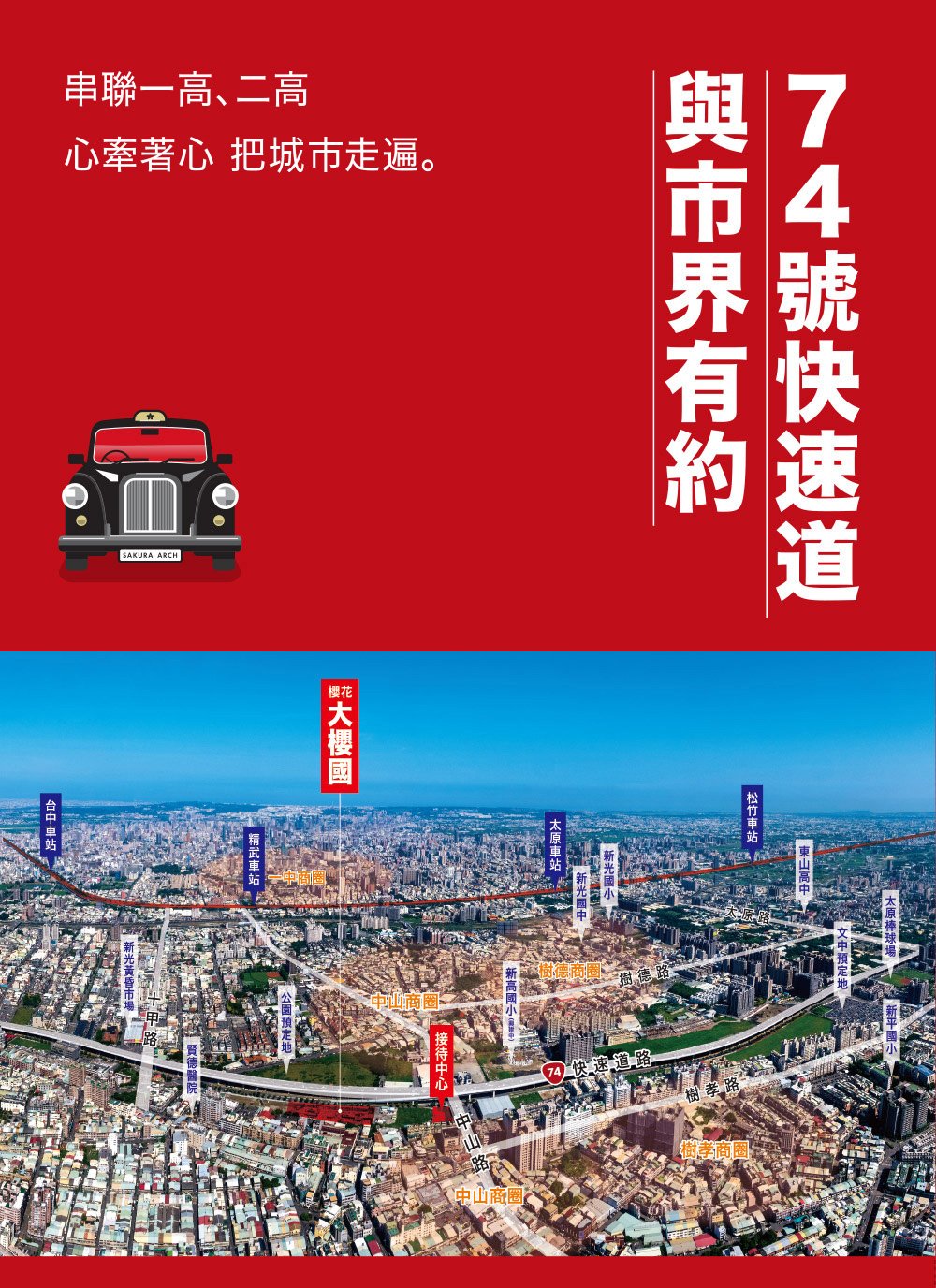 櫻花建設 櫻花大櫻國 台中太平區中山路74號道大樓店面預售屋新建案