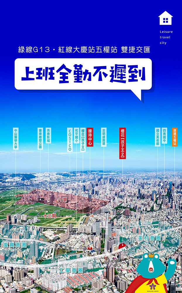 櫻花孩子王2期 櫻花建設 台中捷運綠線 大慶轉運站 忠明綠園道旁 1 4房 復興路近忠明南路 04 2260 8585